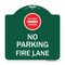 Signmission Do Not Enter No Parking Fire Lane W/ Graphic, Green & White Aluminum Sign, 18" x 18", GW-1818-24149 A-DES-GW-1818-24149 - alternate 1